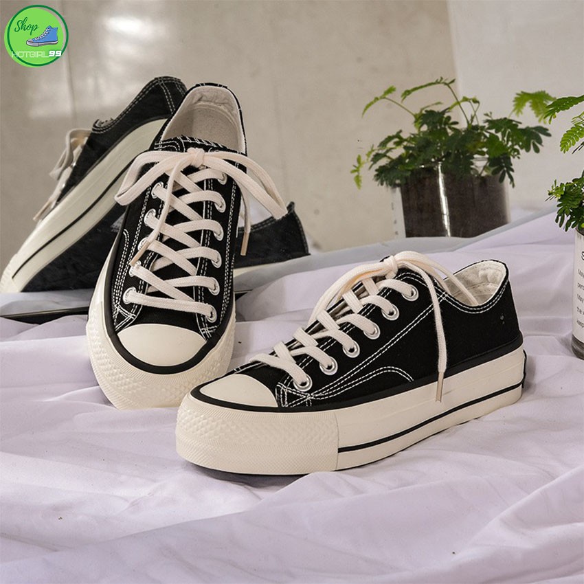 Giày cv đen cổ thấp Chuck All Star  [full box bill] nam nữ giày giá rẻ,