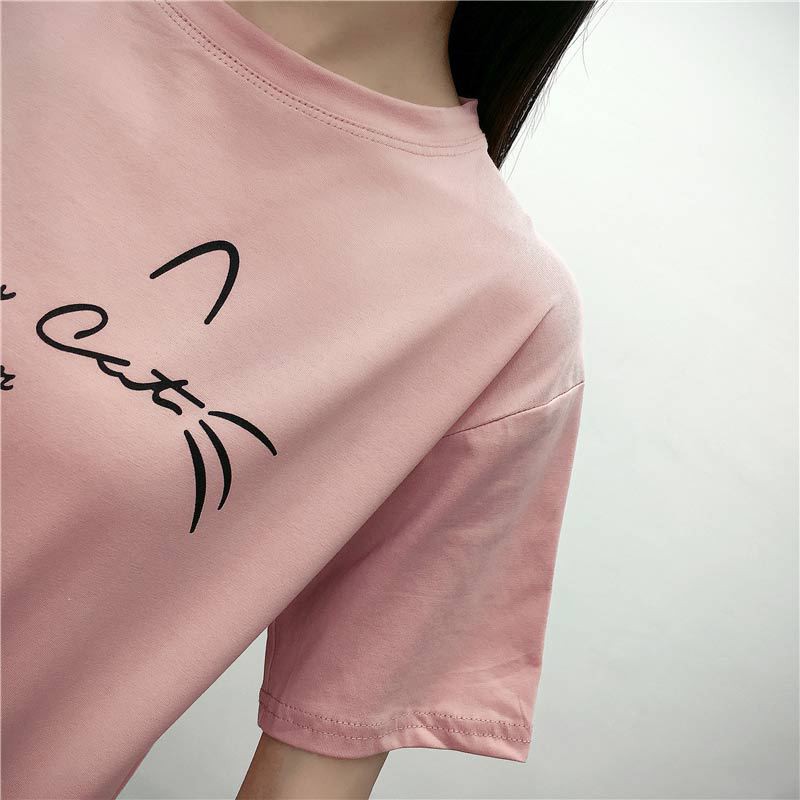 Áo thun nữ mèo oh my cat cute AT49 | BigBuy360 - bigbuy360.vn