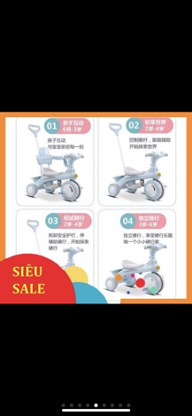 XE ĐẨY 3 BÁNH CHO BÉ YÊU