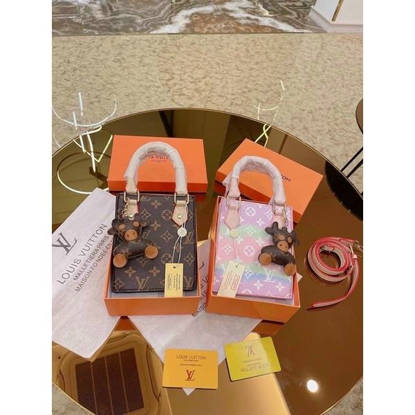 TÚI đeo chéo nữ Lệ Vi Đứng kèm móc trâu FREE SHIP size 18cm