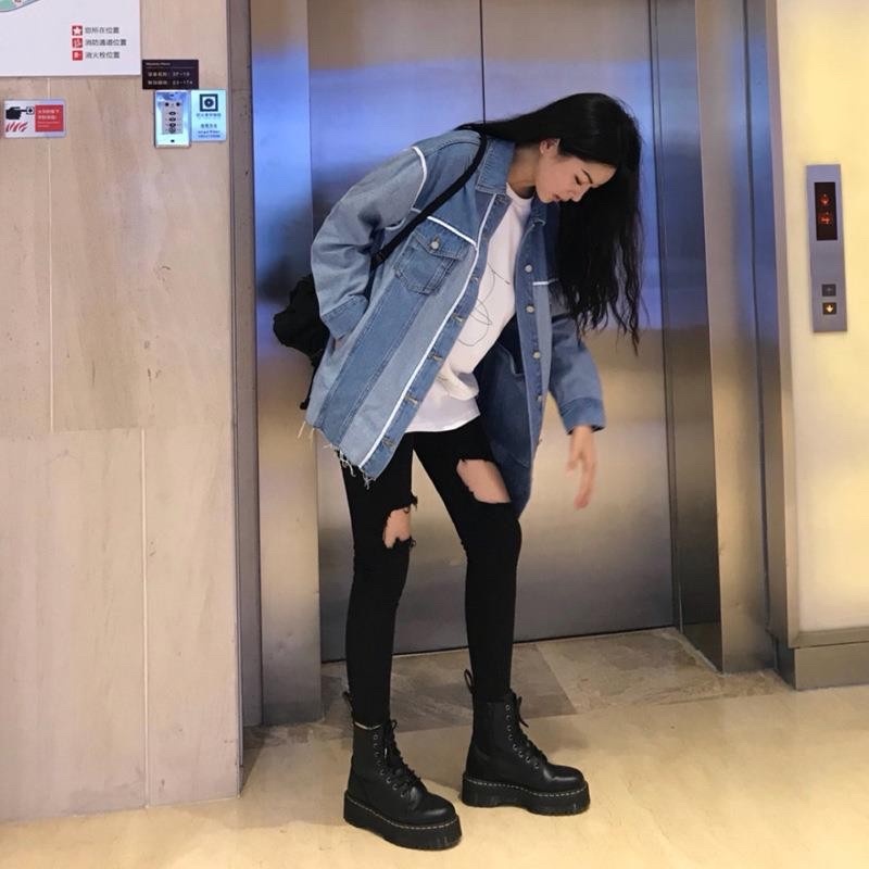 boots dr đen 5cm boots qinni đế cao( size 36) | BigBuy360 - bigbuy360.vn