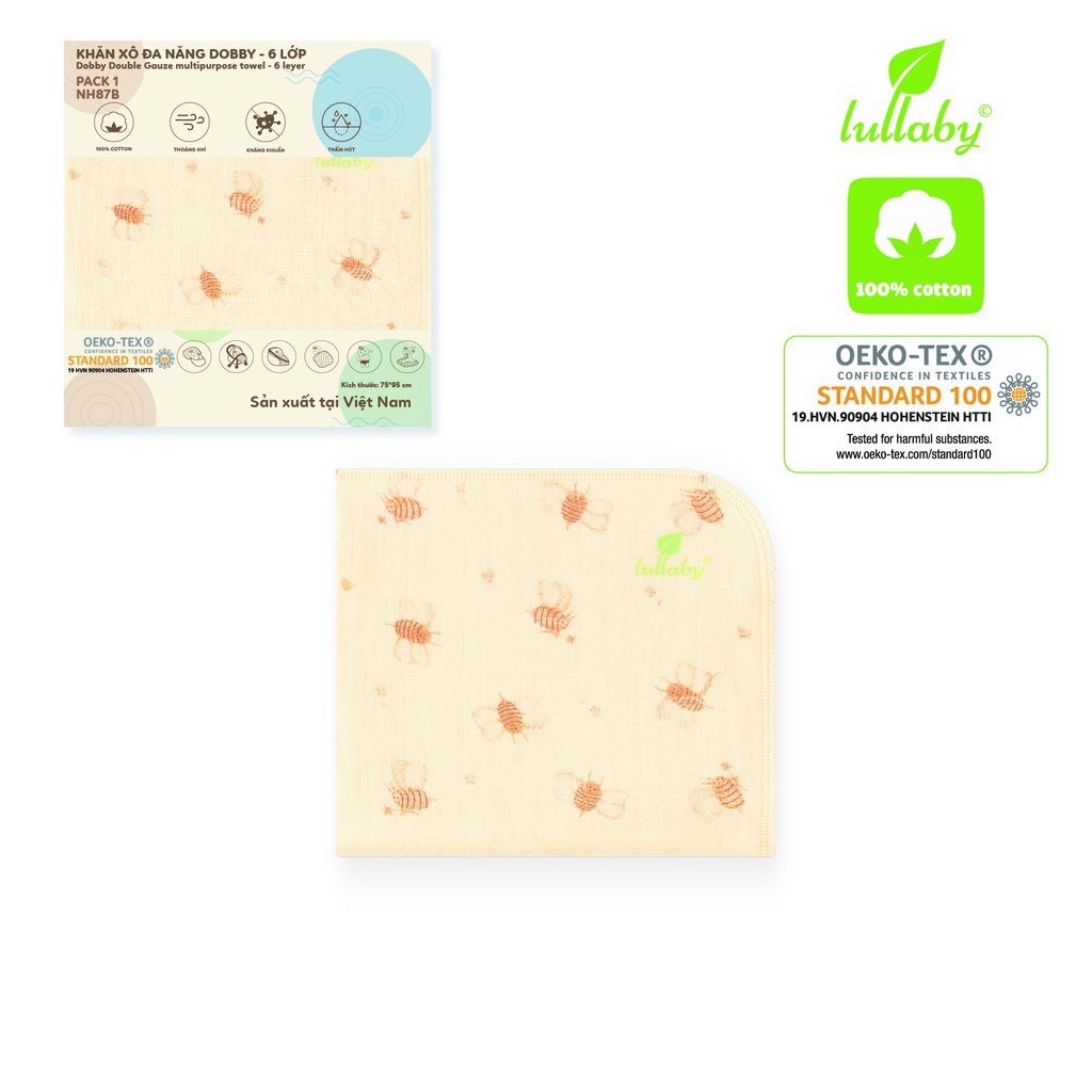 Khăn Xô Đa Năng Dobby - 6 Lớp Lullaby