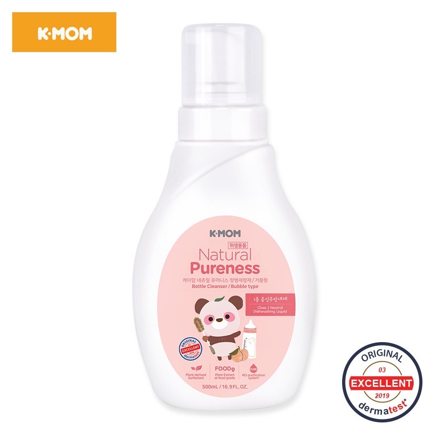 500ml Nước Rửa Bình Sữa Và Rau Quả Hữu Cơ K-Mom Nhập Khẩu Hàn Quốc