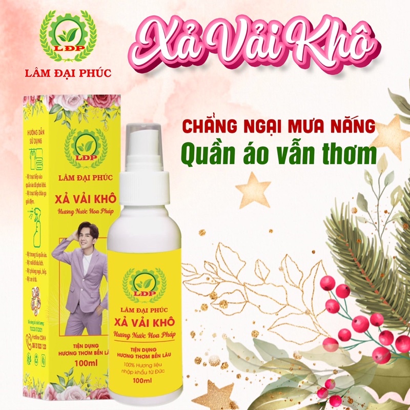 Xả Vải Khô, COMBO 4 HƯƠNG GIÁ RẺ - Nước Xả Vải Khô Lâm Đại Phúc +  Xịt Thơm Quần Áo Lưu Hương 3-5 ngày