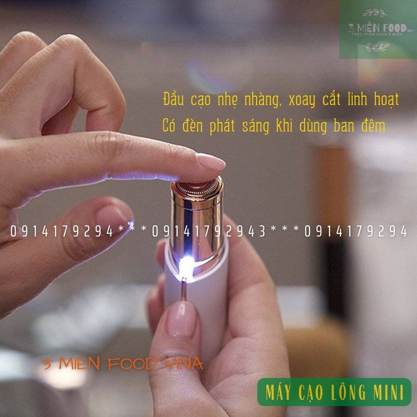 [HCM]Máy cạo lông mini,máy cạo lông vùng kín,máy cạo lông body cho nam nữ,Máy cạo lông FLAWLLESS -3 miền food vina