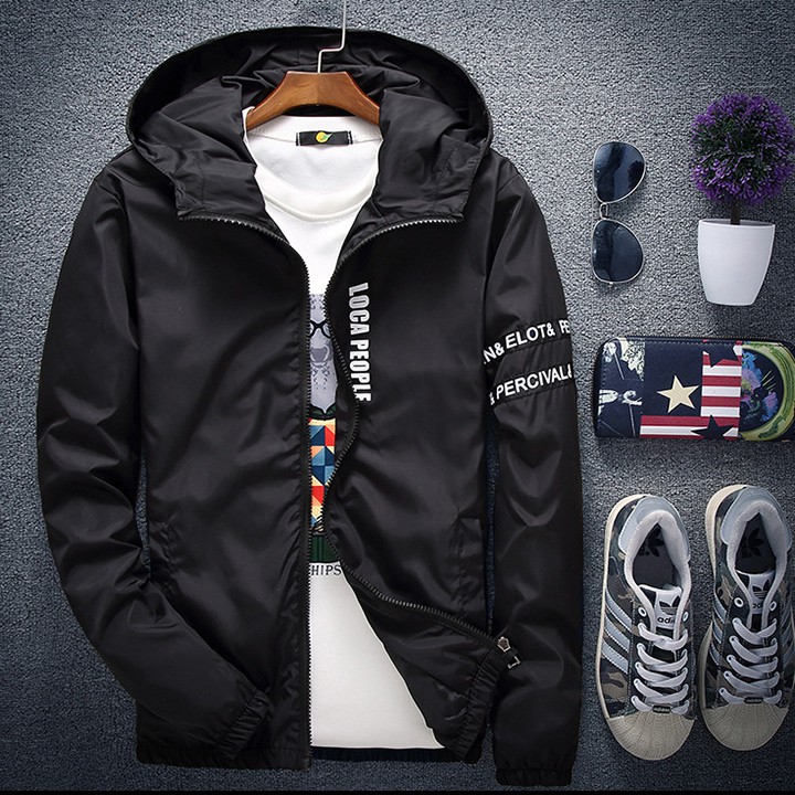 Áo Khoác gió nam 2018 có mũ  chữ Loca people_3041