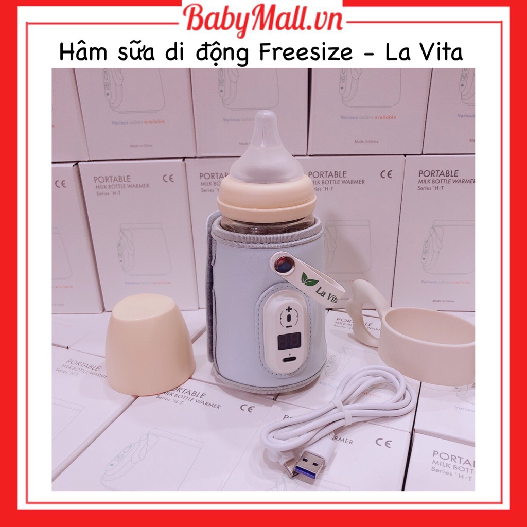 Hâm ủ bình sữa di động thông minh - máy ủ hâm bình sữa sạc bằng USB LA VITA