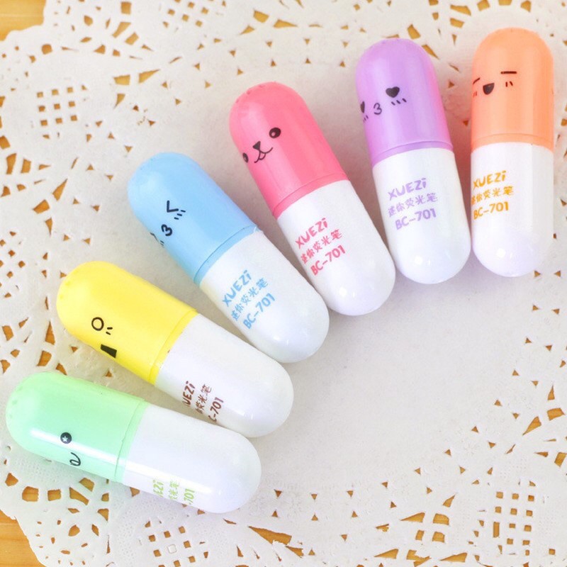 SET 6 BÚT NHỚ DÒNG CUTE/  BÚT HIGHLIGHT mini hình thú đáng yêu