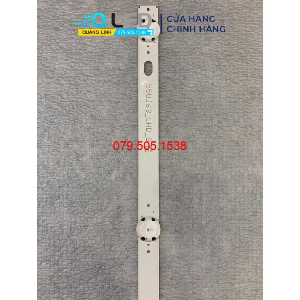 Thanh LED Tivi LG 55UJ - Lắp zin tivi LG 55UJ632,55LJ550  - 1 THANH 10 thanh (5 thanh A+ 5 thanh B) LED mới 100% nhà máy