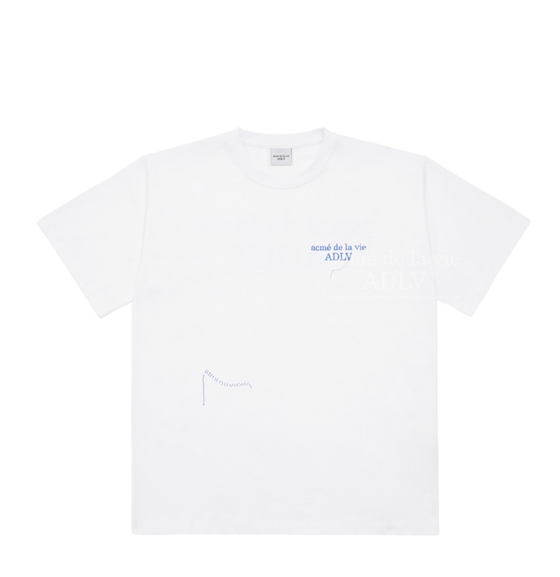 ADLV Áo Thun Cotton Tay Ngắn Cổ Tròn In Chữ Thời Trang Dành Cho Cặp Đôi