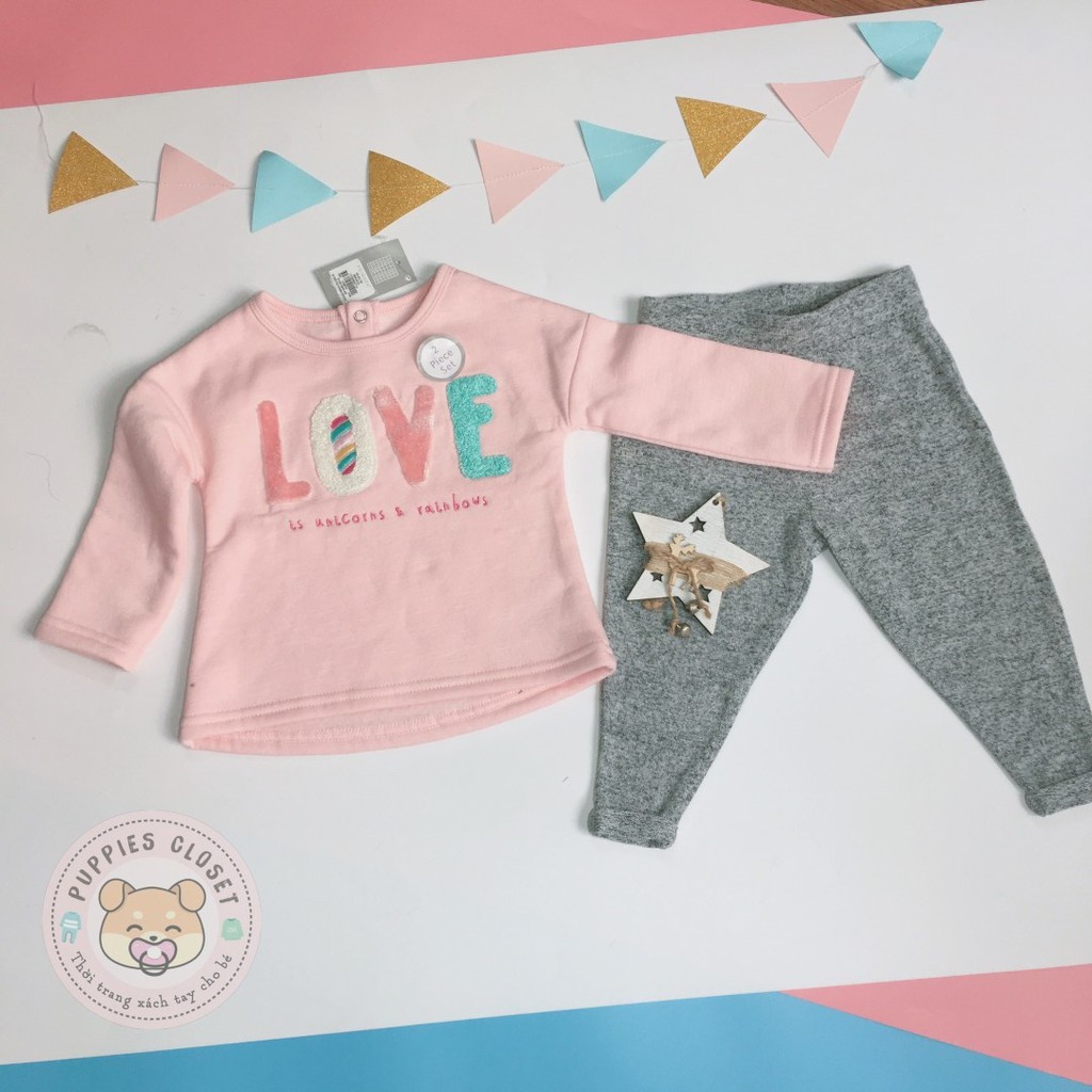 Set quần áo Baby Girls Love Pink Primark