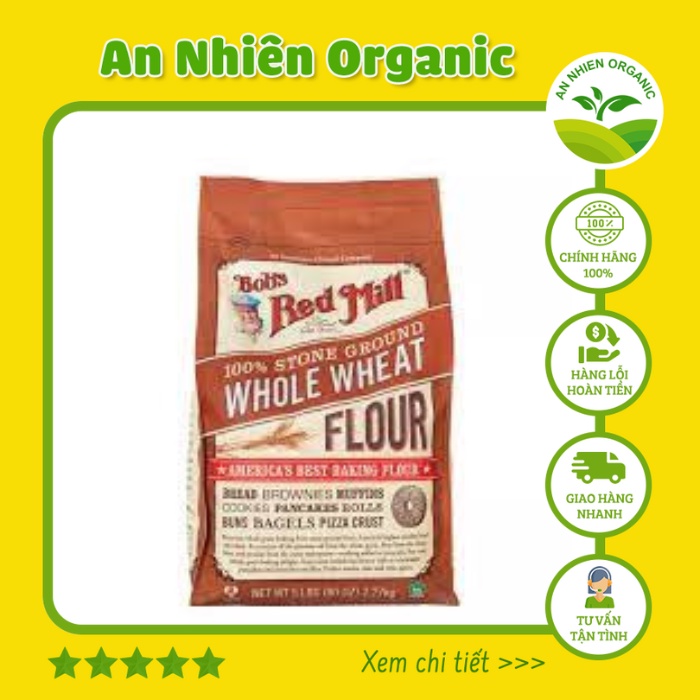 Bột Mì Nguyên Cám Non-Gmo Bob's Red Mill 2,27kg