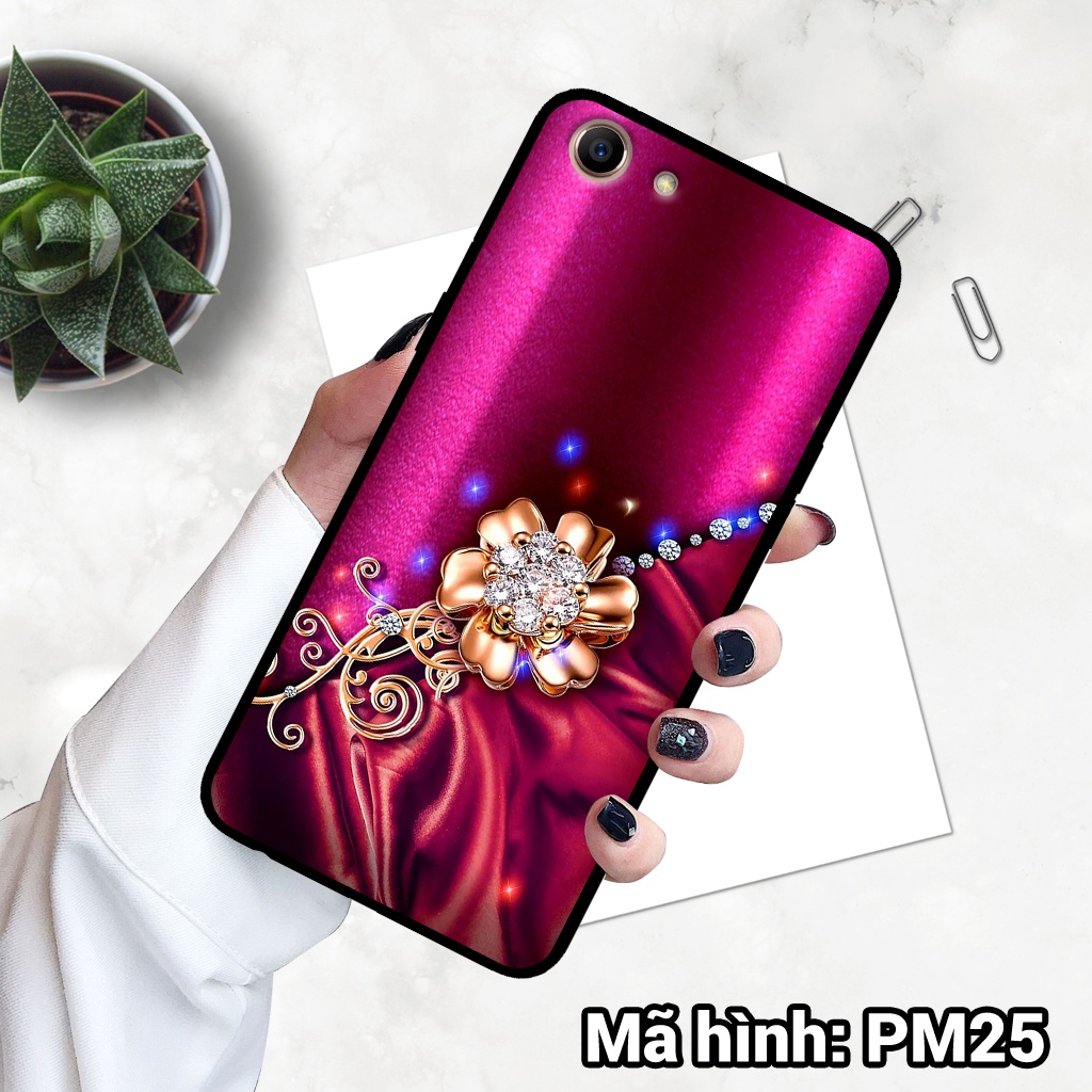 Ốp điện thoại OPPO F1S/ A39/ A71/ A83 in hình hoa,nữ tính sang trọng – lưng kính tráng gương viền dẻo