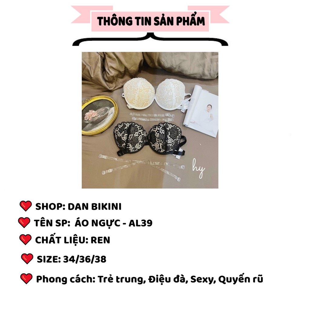 Áo Lót Nữ ❤️FREESHIP❤️ Áo Ngực Nữ đệm tim phối họa tiết ren hoa có gọng quyến rũ điệu đà mã AL39 | BigBuy360 - bigbuy360.vn