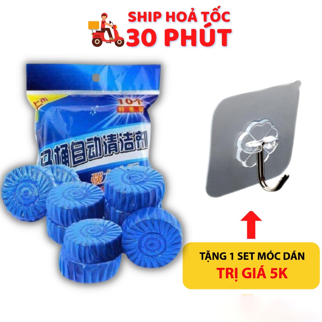 Gói 10 viên tẩy bồn cầu ,thả bồn cầu Hàn Quốc,diệt vi trùng ,khử mùi nhà vệ sinh tiện dụng gói 500g