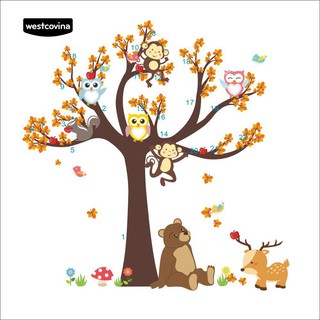 Miếng dán tường hình con sóc và cây