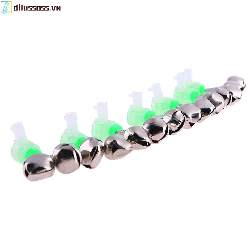 Set 10 Chuông Báo Cá Cắn Câu Kép Gắn Cần Câu Ban Đêm Ngoài Trời