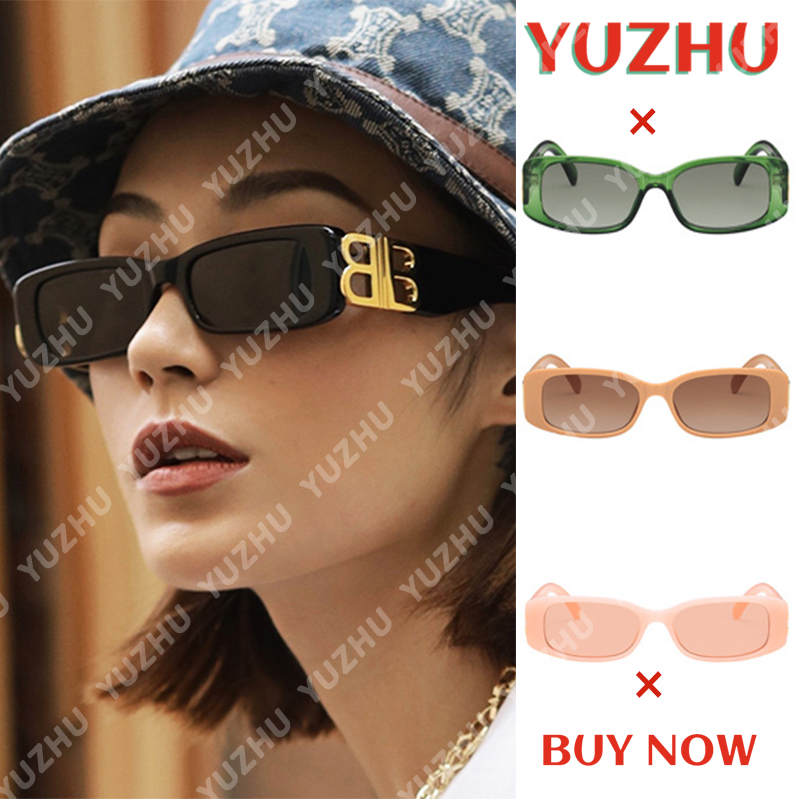 Kính Mát Gọng Nhỏ Hình Chữ Nhật Phong Cách Hip Hop Âu Mỹ