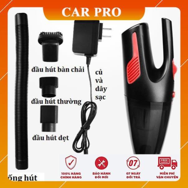 Máy hút bụi cầm tay, máy hút bụi mini pin sạc không dây và có dây(tẩu nguồn 12v)[BH 6 tháng] - CAR PRO