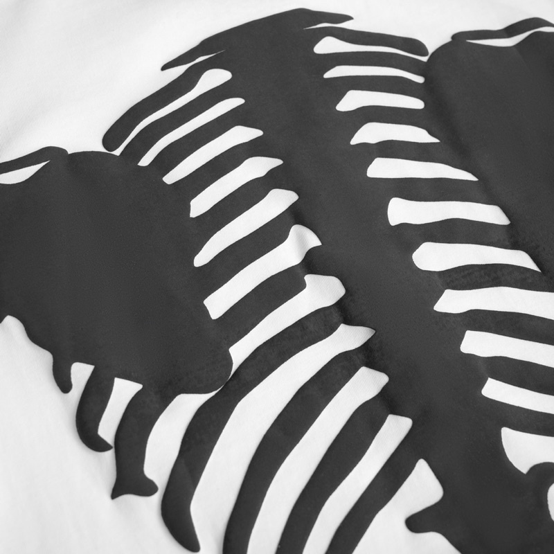 ÁO THUN SKELETON PHỐI MÀU TRẮNG THE BLACK ADAMS