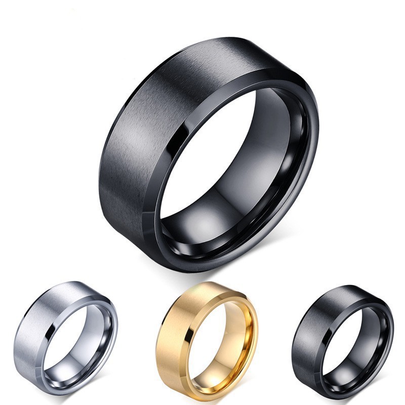 Suxinjewelry/Thiết kế đơn giản và thời trang nhẫn thép titan nguyên chất cho nam và nữ