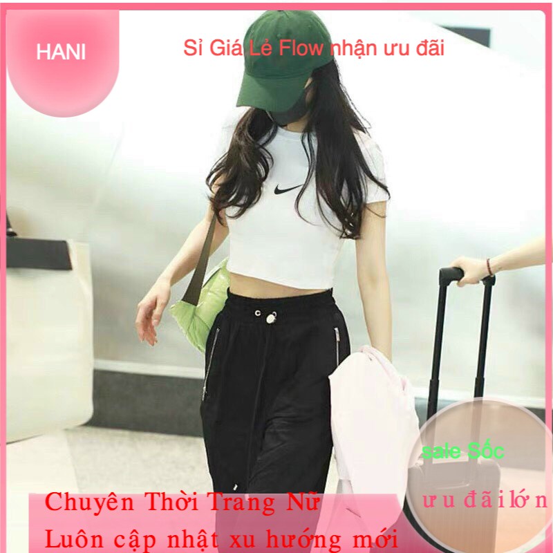 ÁO CROPTOP THÊU CHỮ SIÊU XINH CHUẨN MẨU ẢNHÁo Thun Tay Lỡ , Tay Ngắn dáng ôm