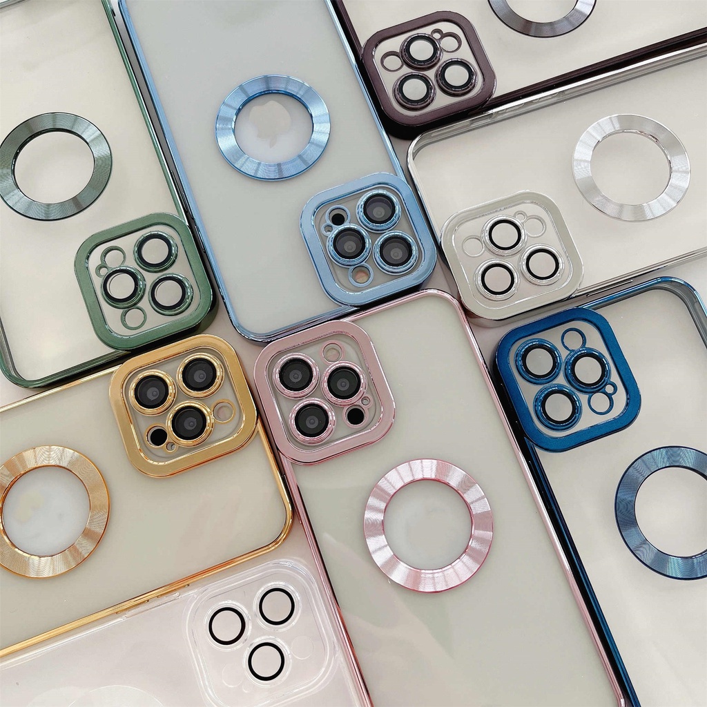Ốp Điện Thoại Silicon Trong Suốt Mạ Viền 6D Sang Trọng Chống Sốc Cho iPhone 13 Pro MAX 12 11 Pro MAX XS MAX XR X 7+ 8Plus