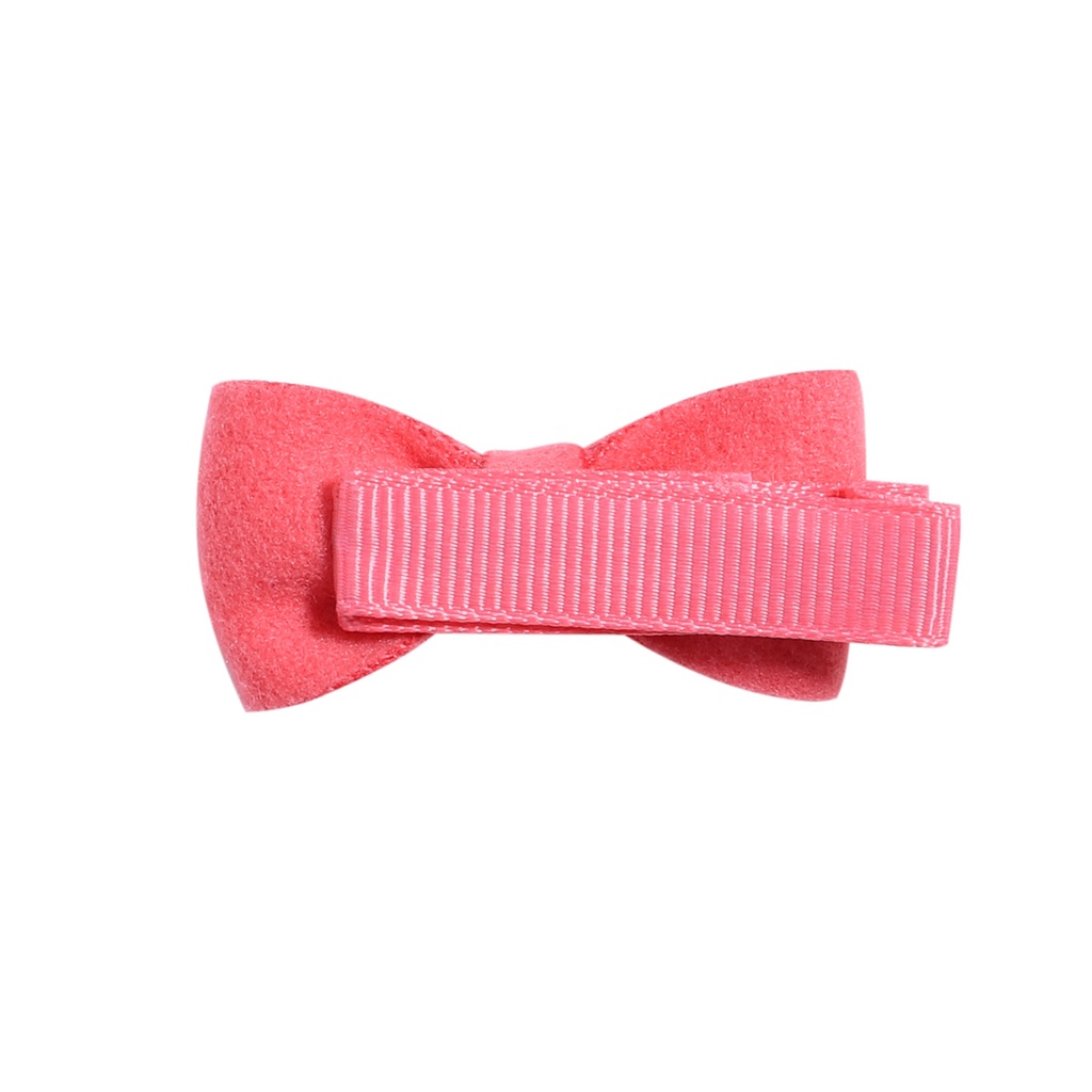 RainBow Bows Set 2 Kẹp Tóc Hình Nơ Mini Màu Trơn Dễ Thương Cho Bé Gái