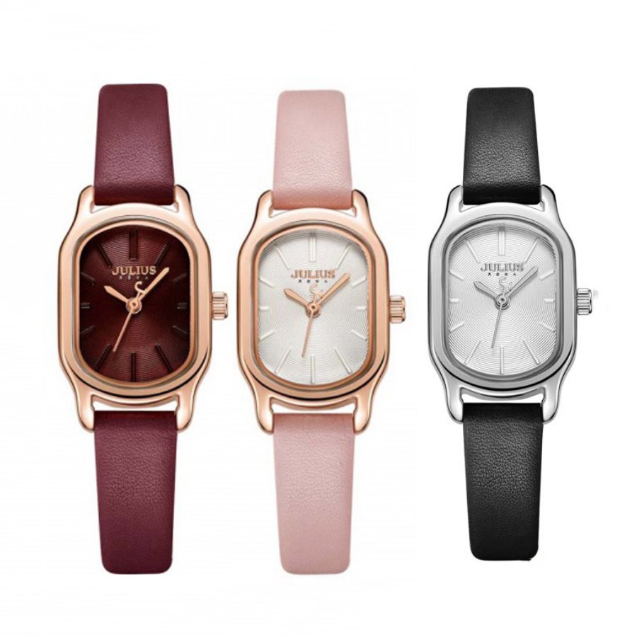 Đồng Hồ Nữ JA-1112Julius Hàn Quốc dây da