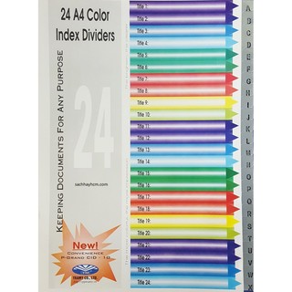 Phân trang nhựa  24 chữ cái