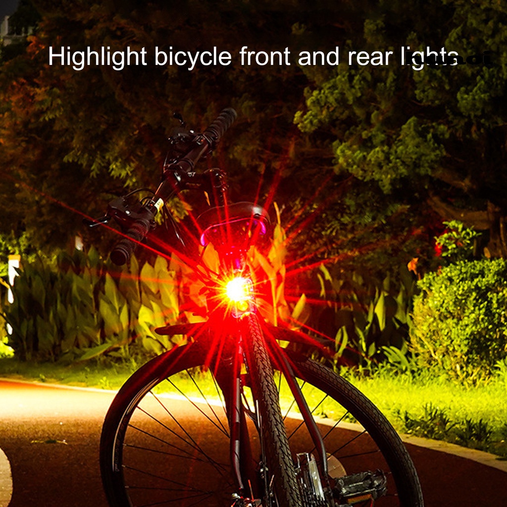 Đèn LED hậu cảnh báo 3 kiểu chống nước cho xe đạp