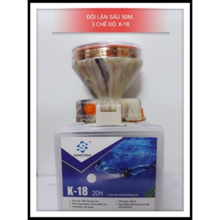 Đèn pin đội đầu sạc k18