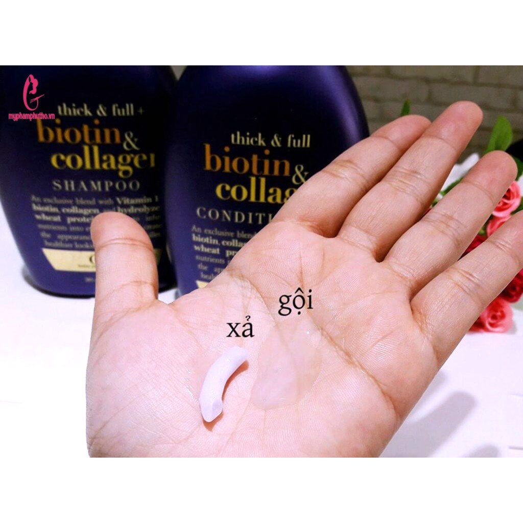 Cặp dầu gội xả mọc tóc OGX Biotin & Collagen Chính Hãng Hiệu quả - HONGS BEAUTY