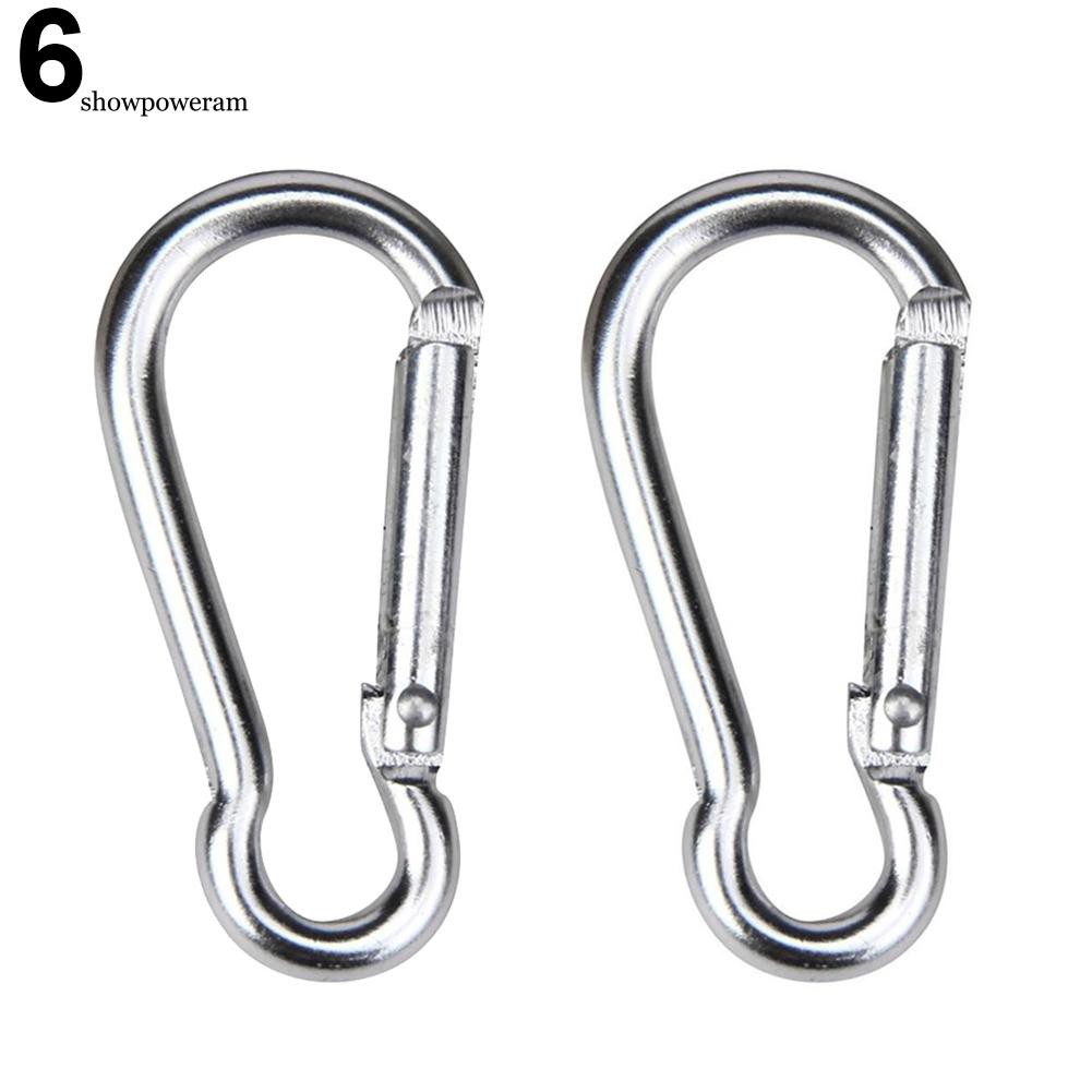 2 móc khóa leo núi hình chữ D bằng hợp kim nhôm