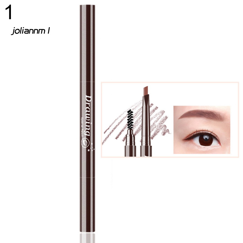 [Hàng mới về] Bút kẻ lông mày dạng xoay tự động chống nhòe thiết kế 2 đầu tích hợp cọ chuốt tiện dụng | BigBuy360 - bigbuy360.vn