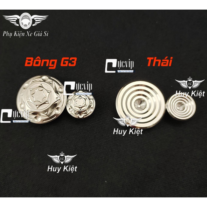 Cặp Ốc Mâm Lửa, Nút Đề Salaya Thái, Bông G3 Inox 304 Nguyên Khối Cho Tất Cả Dòng Xe Honda, Yamaha, Suzuki MS5176