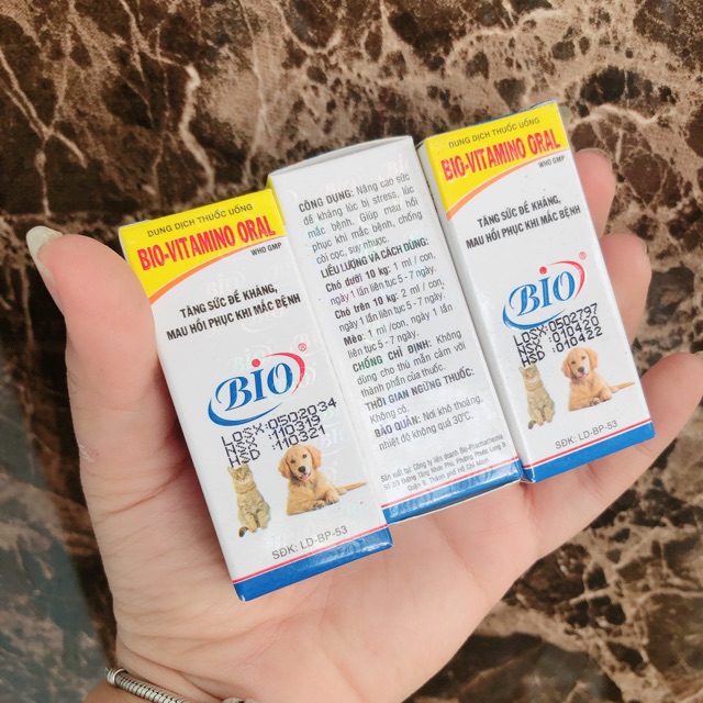 Bio vitamin, vitamin cho hamster, thỏ, bọ, chó , mèo