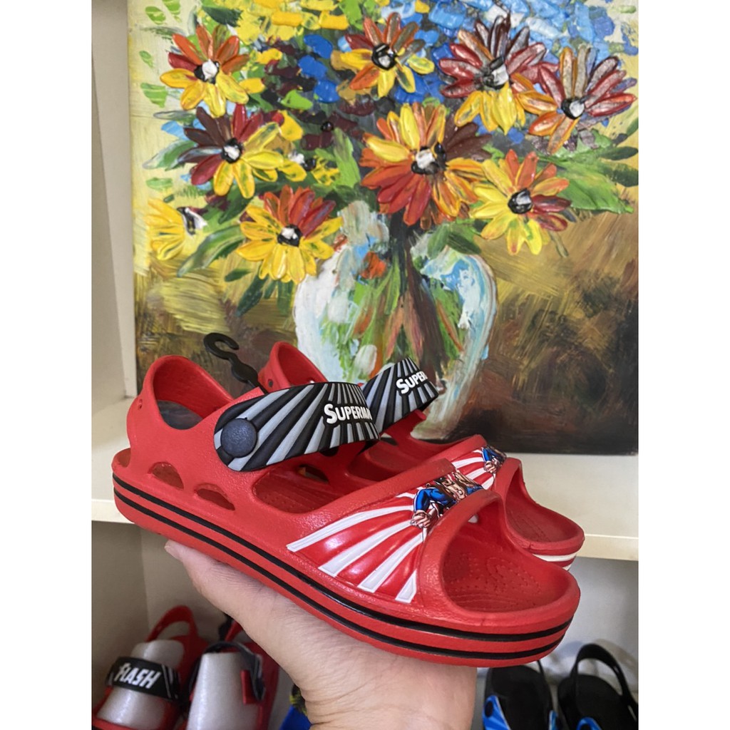Sandal Superman Bé Trai Êm Nhẹ, Chống Trơn Trượt Tốt Phù Hợp Cho Bé Đi Chơi Đi Học Sz 30-33