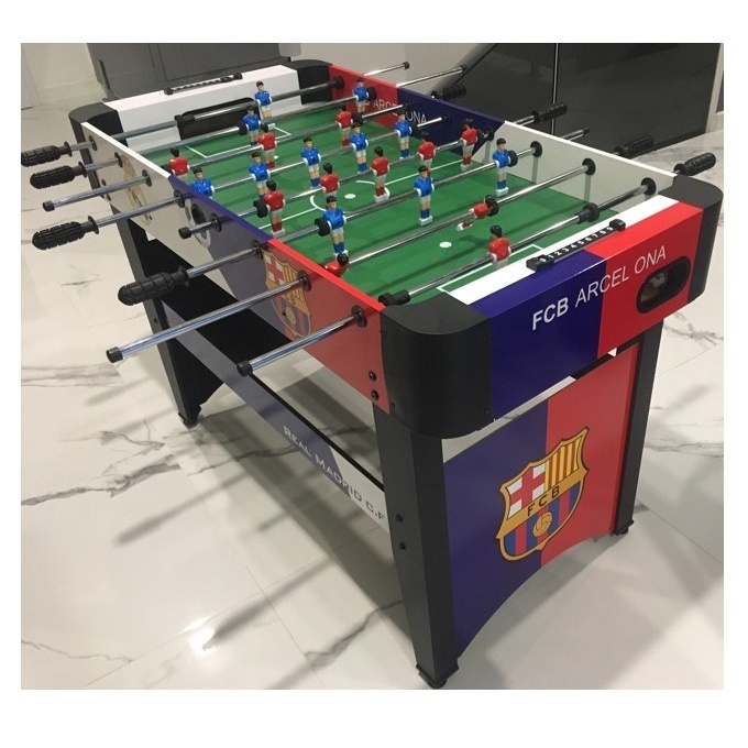 Bàn Bi Lắc Bóng Đá Cỡ Lớn 1,2m, Banh Bàn Foosball Mini Real Barca 1m2 Thi Đấu Cho Gia Đình, Văn Phòng, Kinh Doanh Hanana