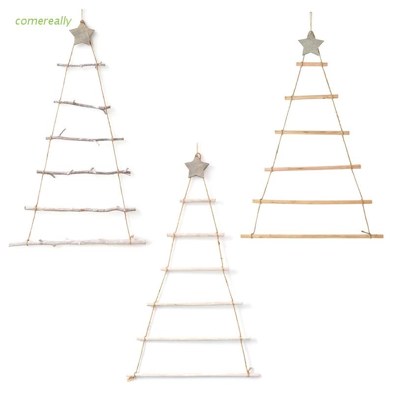 Cây thông giả bằng gỗ treo tường trang trí nhà cửa dịp năm mới DIY