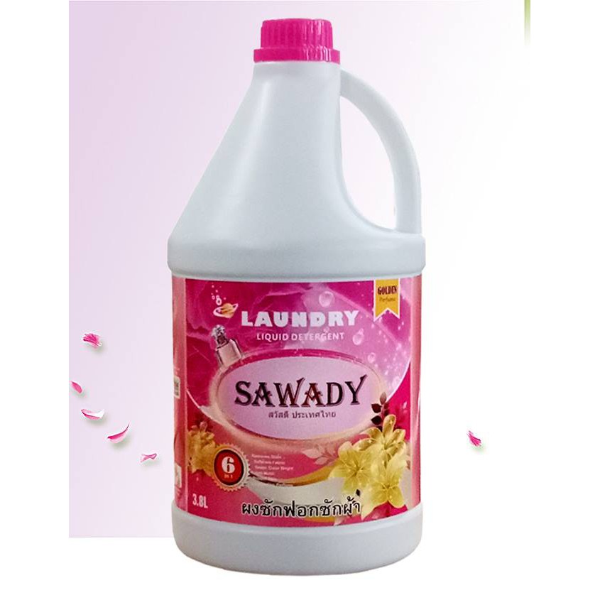 [HN - Freeship][Siêu thơm - Hương nước hoa] Nước Giặt Xả 6 In 1 Sawady Thái Lan 3,8L (Nhập khẩu và phân phối bởi Hando)