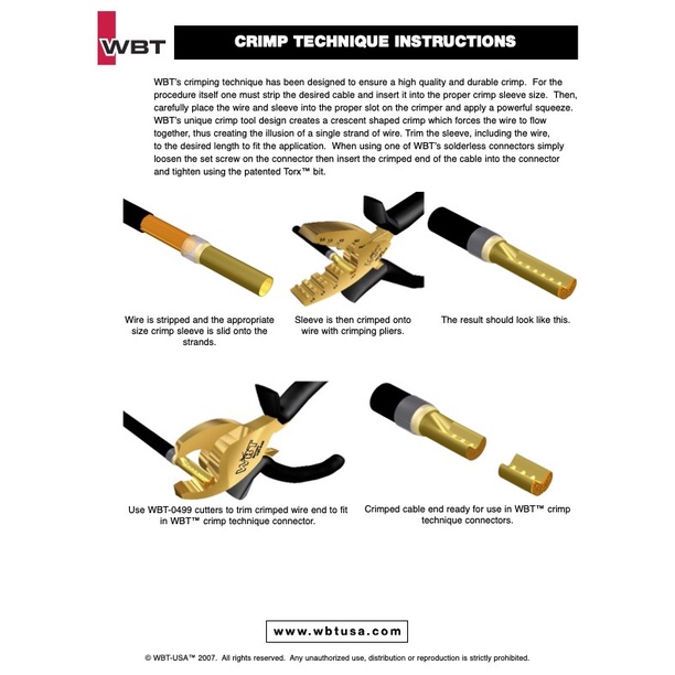Đầu cos ống WBT Crimp Sleeves | Made in Germany