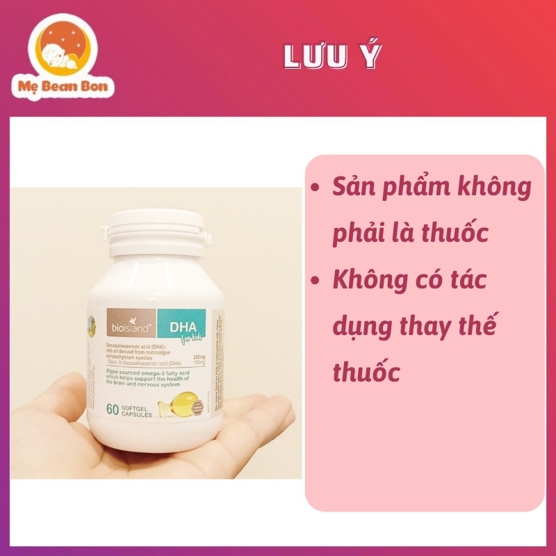 DHA cho bé Bioisland DHA For Kids 60 Viên Úc Cho Bé Từ 7 Tháng Tuổi Trở Lên Giúp Bé Thông Minh Nhanh Nhẹn