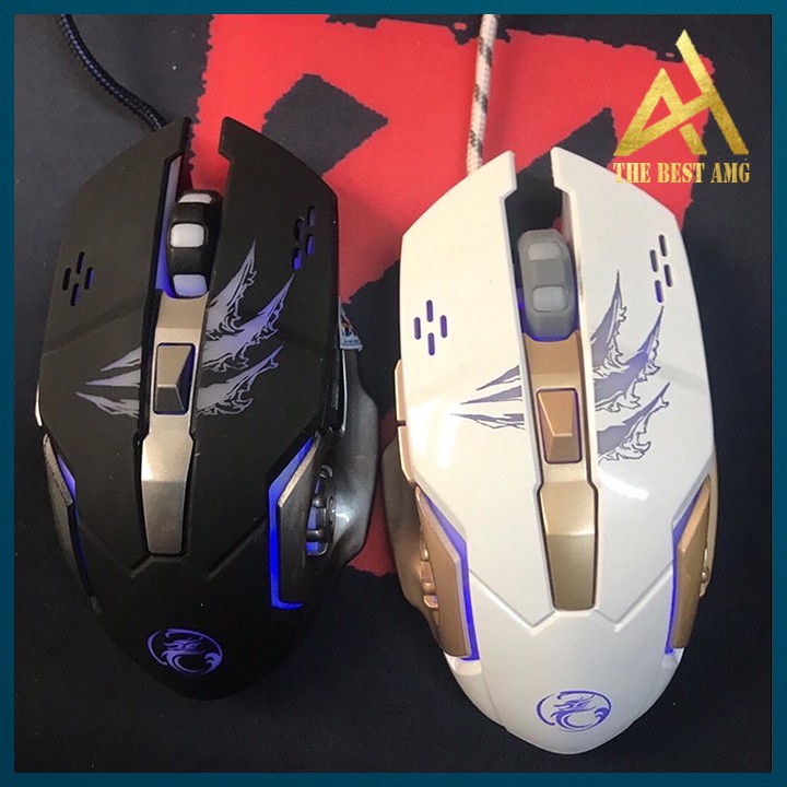 Chuột Máy Vi Tính Laptop Mouse Chơi Game APEDRA  A8 Đèn LED 7 Màu - Chuột Gaming Có Dây Chuyên Game