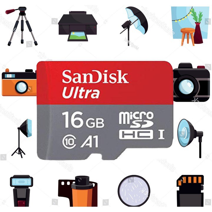 Thẻ nhớ MicroSD SanDisk 16GB – Bảo hành 5 năm – CHÍNH HÃNG – Kèm Adapter