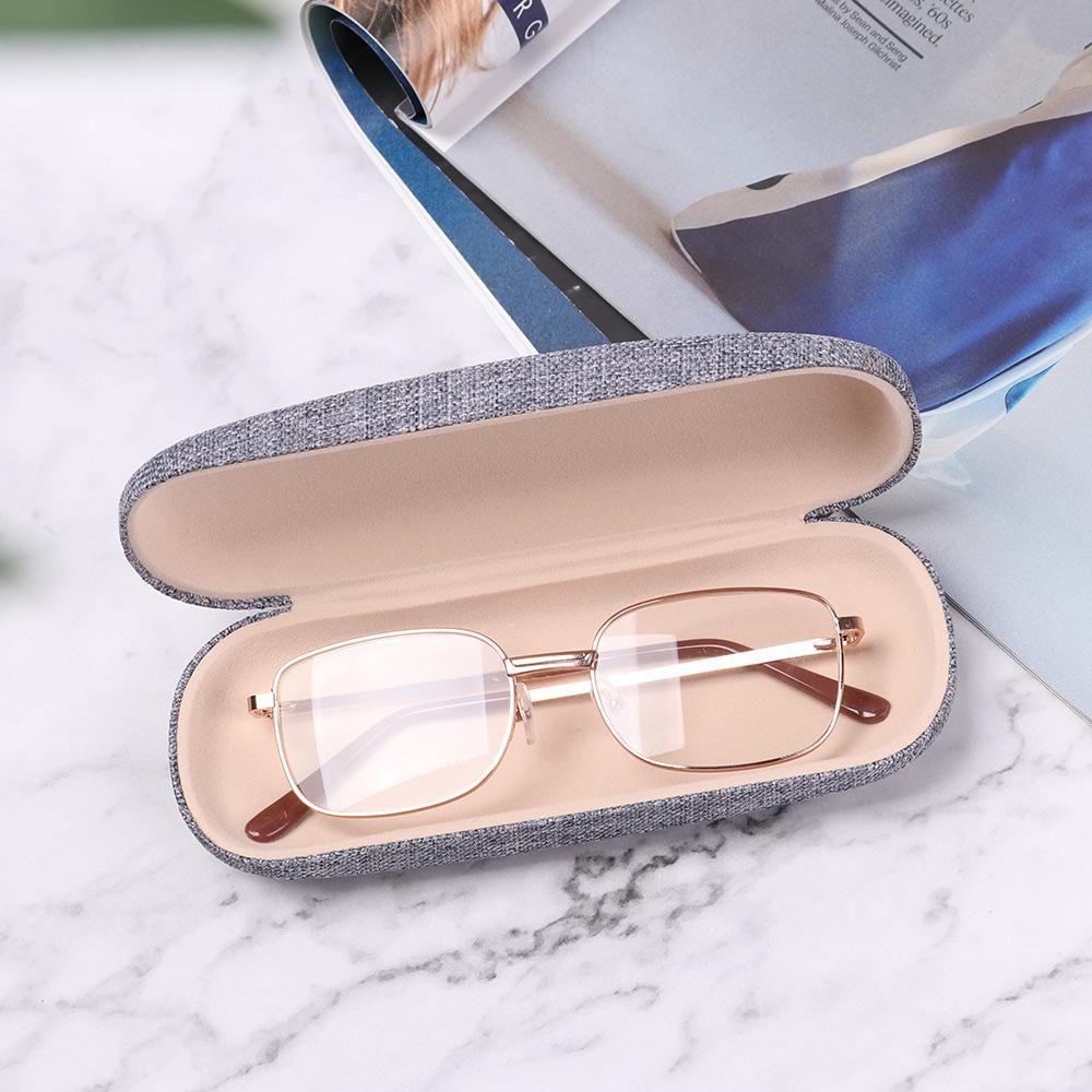 Hộp Đựng Mắt Kính Bằng Da Cứng In Logo OKDEALS Phong Cách Cổ Điển