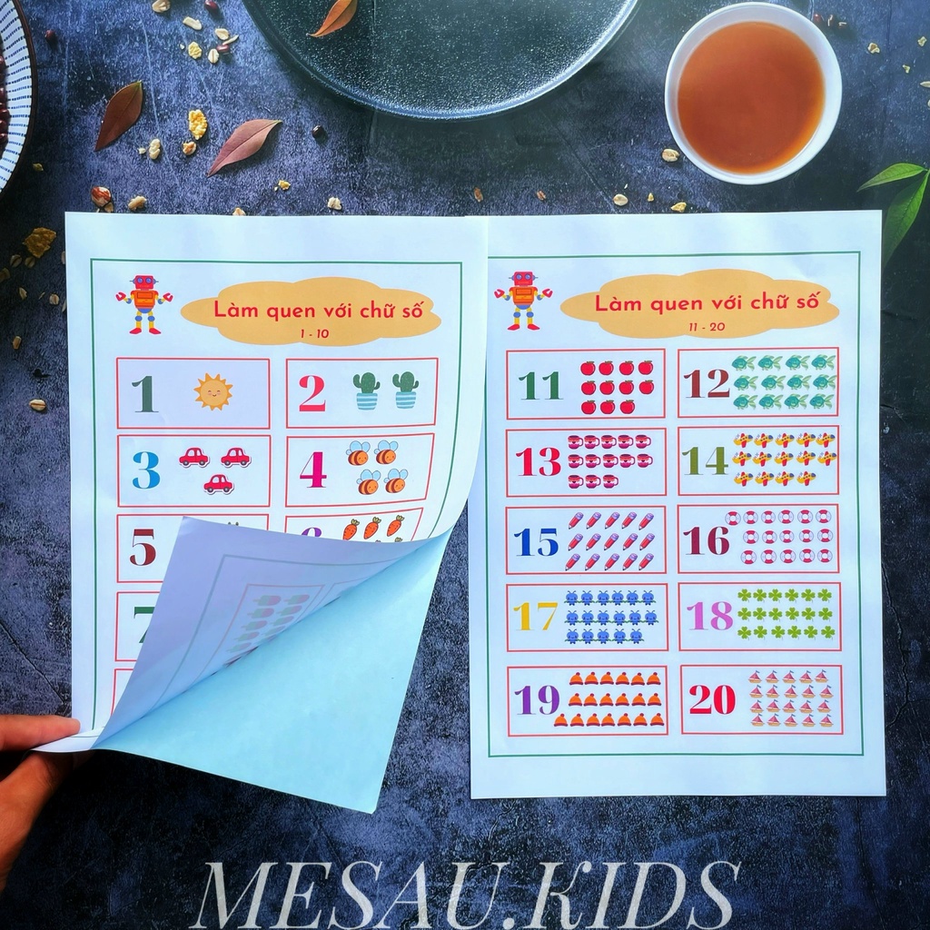 Bảng chữ cái tiếng việt cho bé mẫu giáo MESAU.KIDS bảng chữ cái dán tường decal