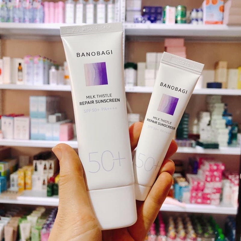 Kem chống nắng phục hồi nâng tông Banobagi Milk Thistle Repair Suncream