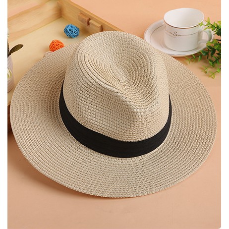 Mũ cói phong cách Hàn Quốc vành nhỏ- Mũ Fedora, nón phớt, mũ phớt