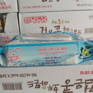 combo 5 b Khăn ướt lâu bếp 50 miếng
